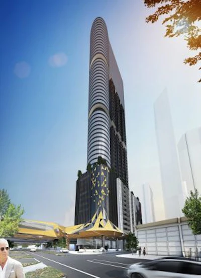 The Sol Invictus tower has been designed to capture the sun's movement from east to west.