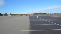 The pavement above is at the Mayo Clinic in Minnesota. The right side of the pavement has received an application of RePLAY while the left has not.