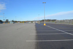 The pavement above is at the Mayo Clinic in Minnesota. The right side of the pavement has received an application of RePLAY while the left has not.