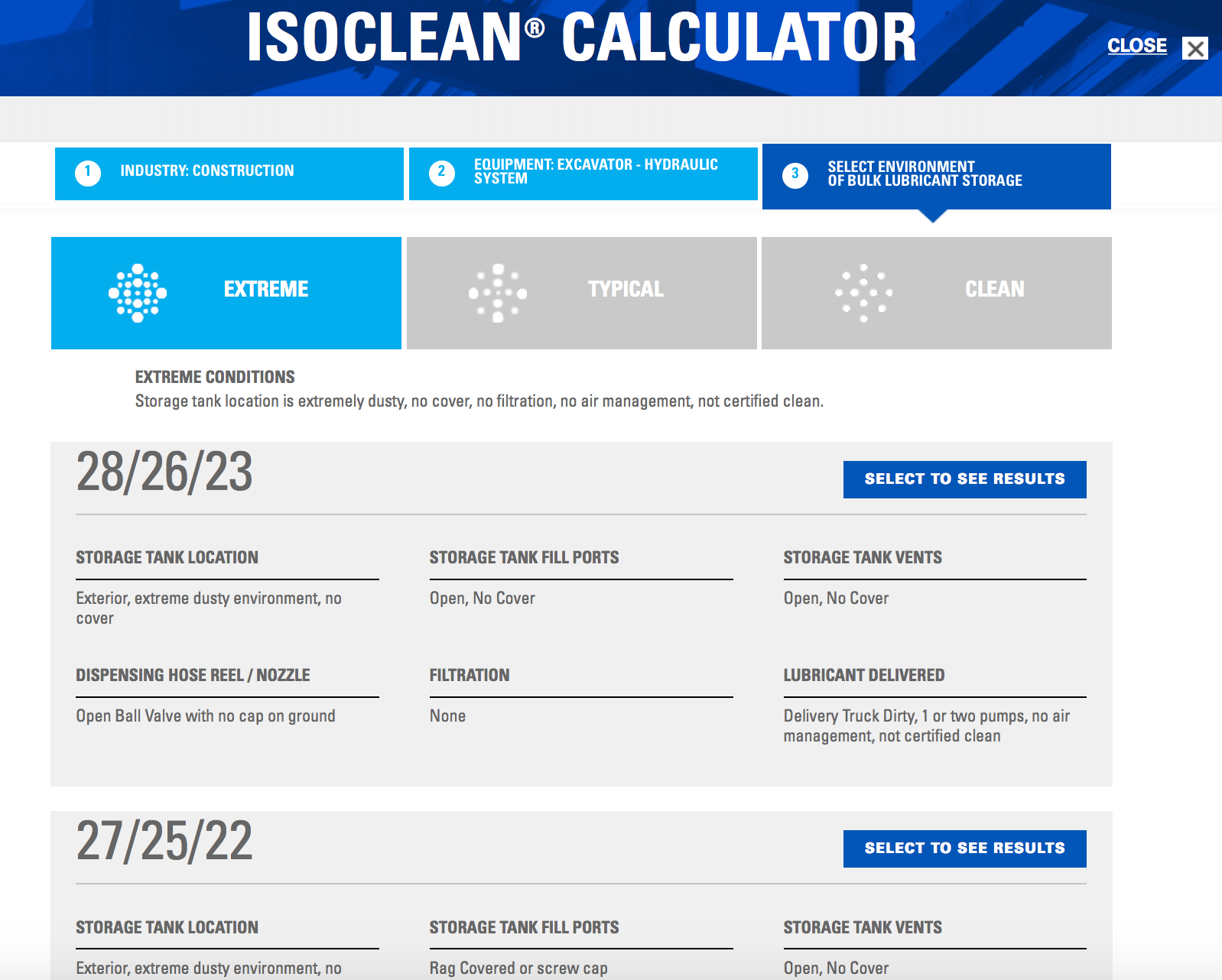 The ISOCLEAN® Calculator is a first of its kind tool that helps companies evaluate possible equipment life based on lubricant cleanliness levels.