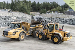 Volvo Construction Equipment s prototype autonomous wheel loader and articulated hauler 57e0555a5b6d5