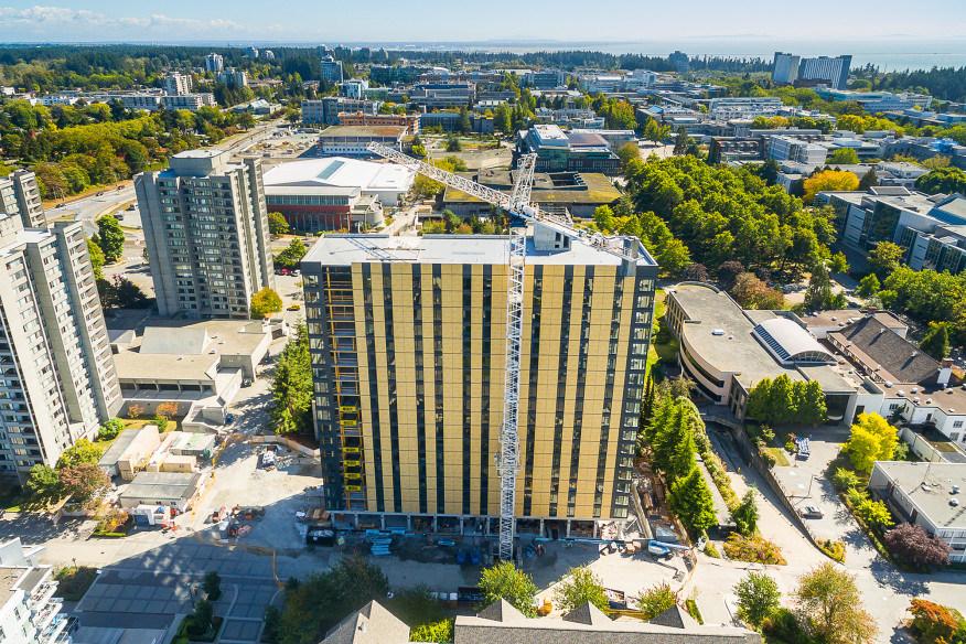 World's tallest wood tower, Brock Commons for the University of British Columbia, Vancouver.