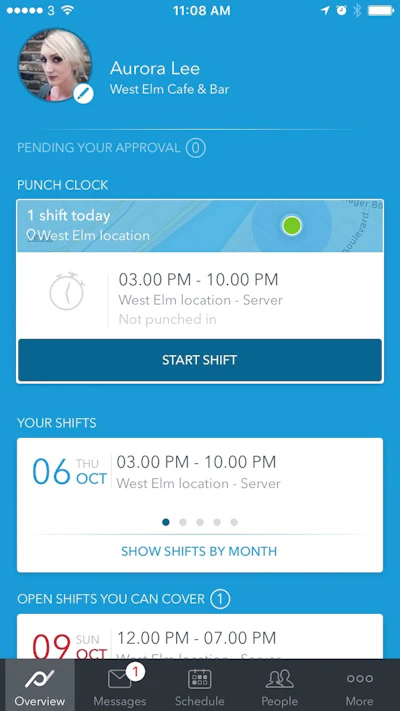 Employees using the app can swap, handover or sell shifts.