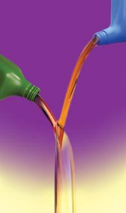 Mixing oils with different additive packages is never recommended. Doing so could compromise the additive performance of both constituents, cause corrosion of component surfaces and lead to increased mechanical wear.