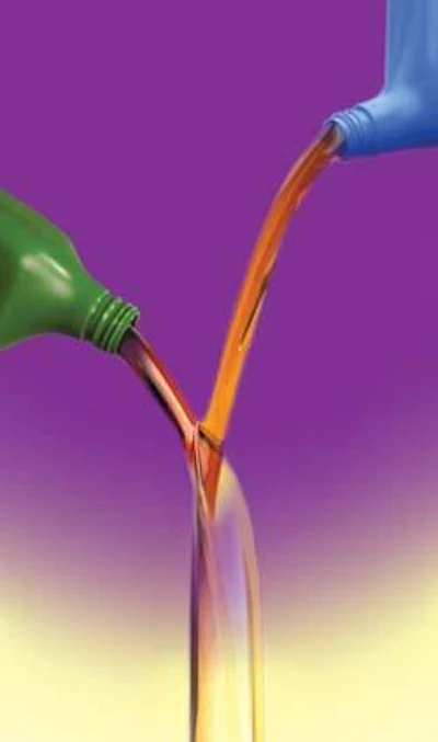 Mixing oils with different additive packages is never recommended. Doing so could compromise the additive performance of both constituents, cause corrosion of component surfaces and lead to increased mechanical wear.