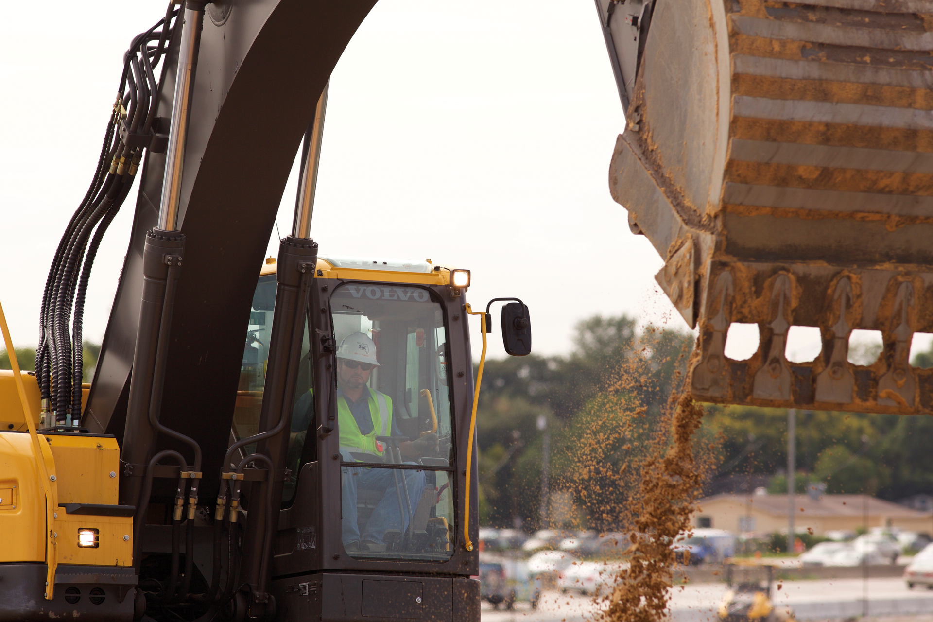 Ashley Laurance operates a Volvo ECR305C crawler excavator.
