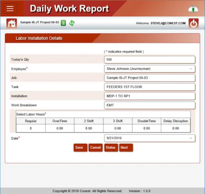 With JobTrac Mobile, field supervisors can send daily work reports to the office from a mobile device.