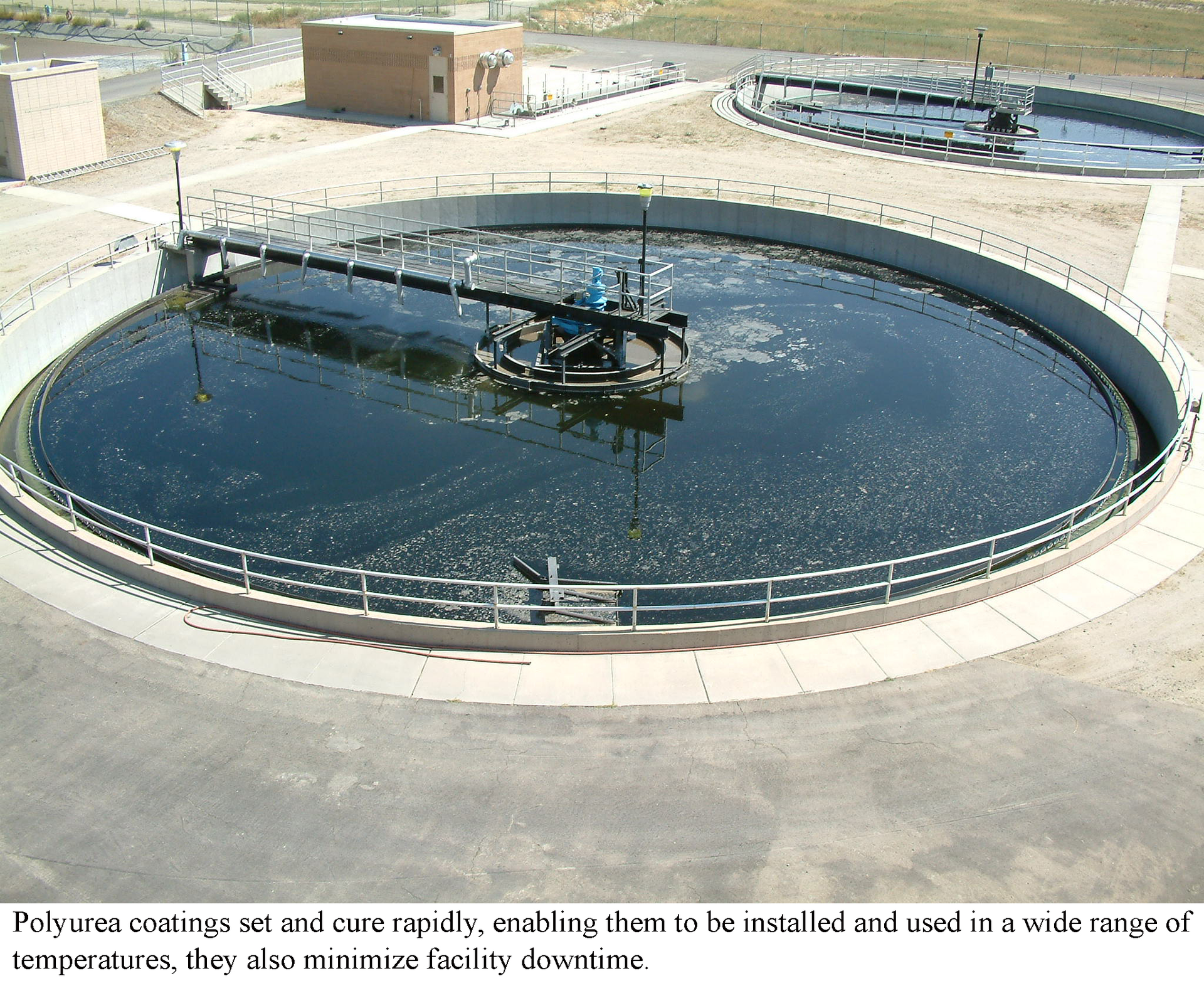 Polyurea coatings set and cure rapidly, enabling them to be installed and used in a wide range of temperatures, they also minimize facility downtime.