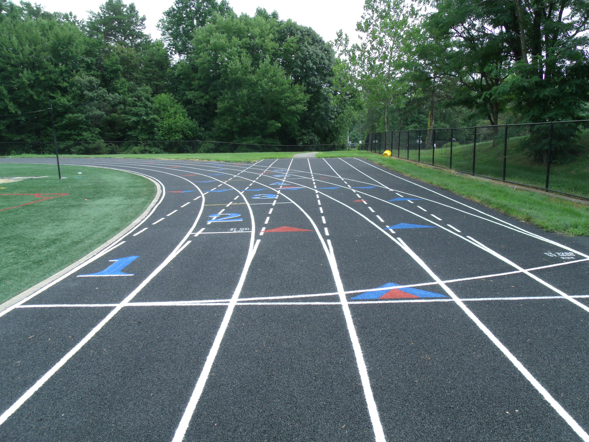 Start to finish the South River High School running track took 40 days to complete, including 14 days where it sat idle waiting for the asphalt to cure before the rubber surface was installed.
