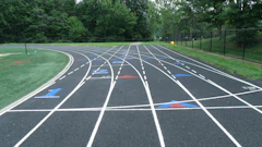 Start to finish the South River High School running track took 40 days to complete, including 14 days where it sat idle waiting for the asphalt to cure before the rubber surface was installed.