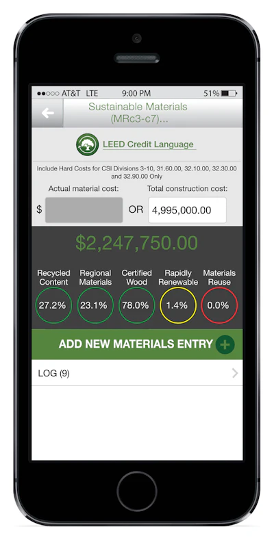 The Green Badger LEED Documentation mobile app provides instantaneous LEED documentation and verification for LEED construction credits right on your mobile device.