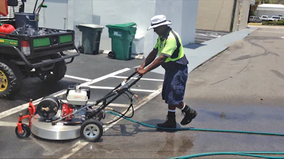 For best results when sealcoating early in the spring, power wash the pavement to remove embedded salt, silt and deicing chemicals.