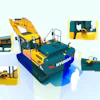 The Hyundai All-Around View Monitoring System (AAVM) is a four-camera system that provides a 360-degree view around the machine.