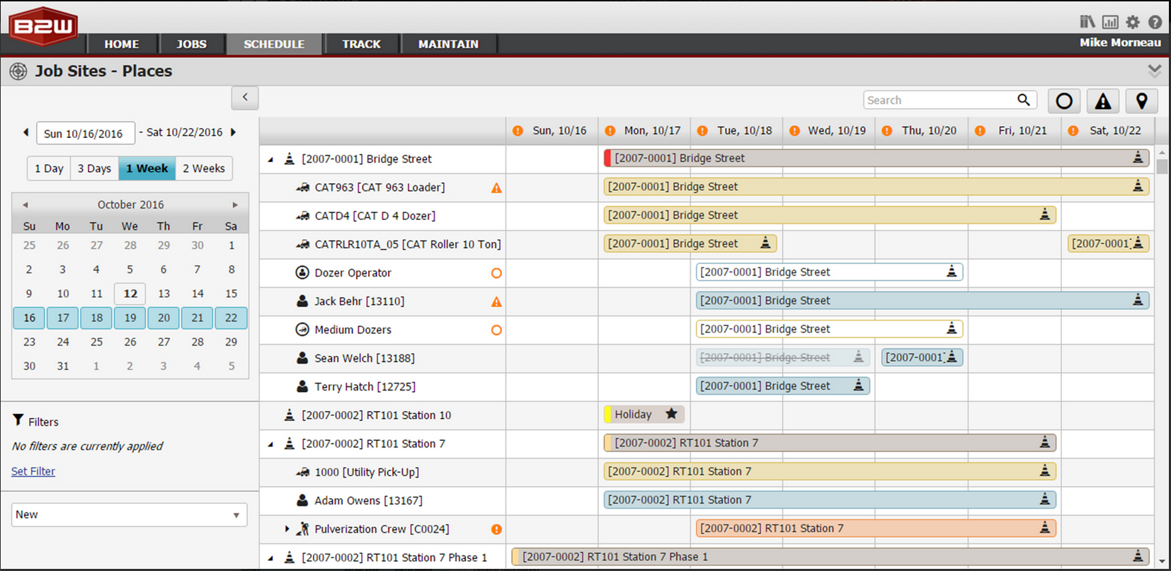 B2W Schedule, a new solution from B2W Software, allows employees across workflows to collaborate and communicate to optimize scheduling and dispatching of heavy construction resources across jobsites and over time.