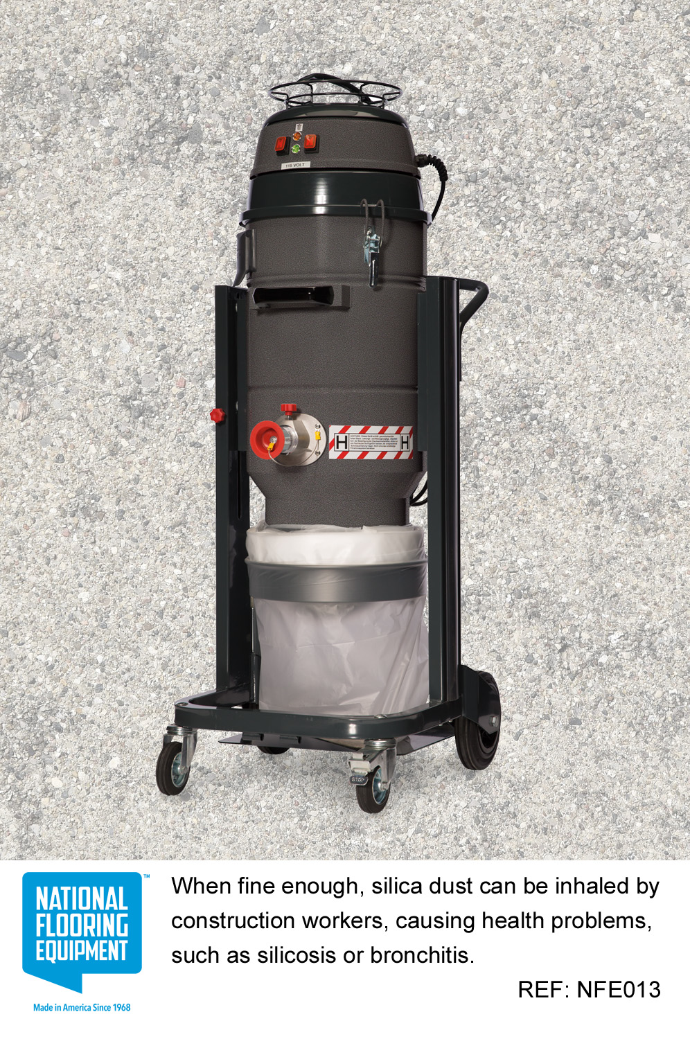 When fine enough, silica dust can be inhaled by construction workers, causing health problems such as silicosis or bronchitis.