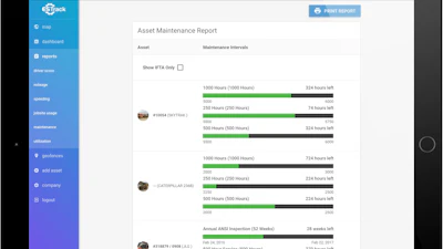 EquipmentShare's ES Track telematics system is designed to aggregate the data supplied by many equipment manufacturers' telematics systems. Many telematics providers are beginning to provide these cross-brand interfaces to improve maintenance and management decisions and streamline routine processes.