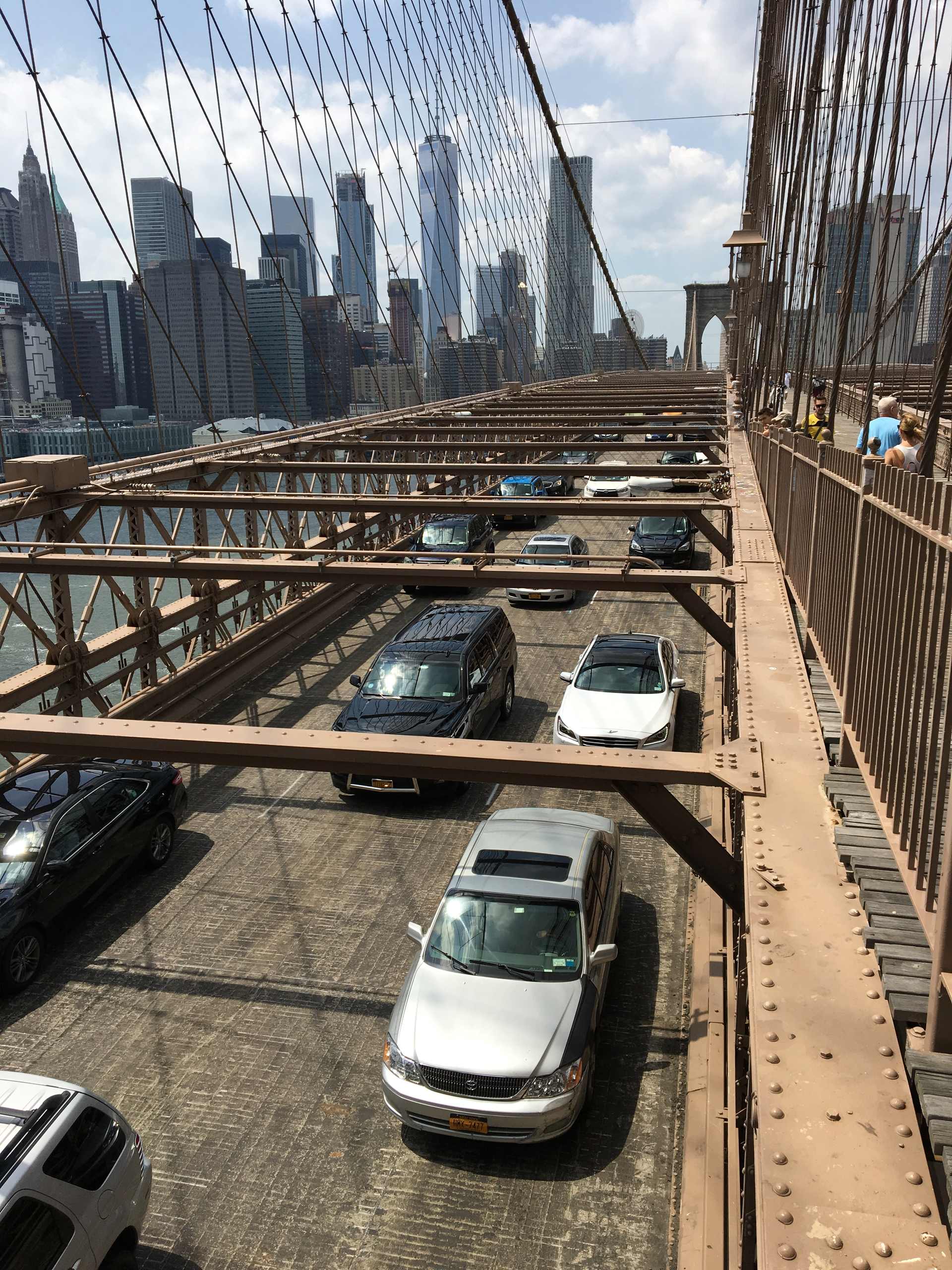 A preservation project on the Brooklyn Bridge took the concrete bridge deck down to rebar prior to micro-surfacing.