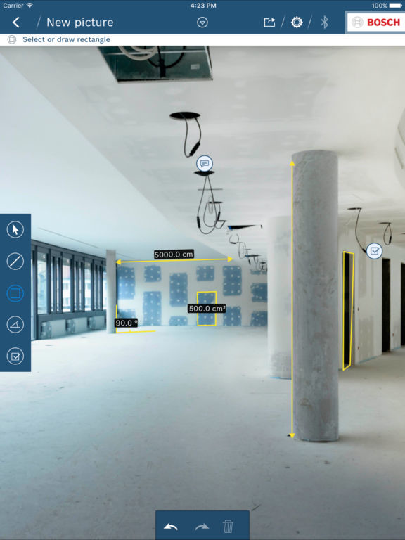Measured values can be transferred directly to pictures.