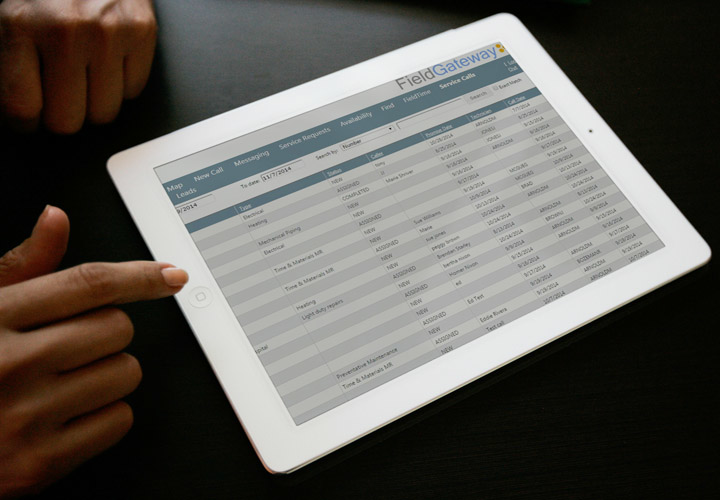 FieldGateway provides real-time visibility into status of service calls, job status and field technician performance tracking.