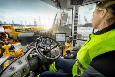 Volvo's Load Assist is a real-time payload management system that provides a visual representation in real time for operators to see how much material is in the bucket, which increases accuracy of each load.