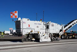 The total milling depth of the project was 4.25” and required a total of 400 machine hours to complete. Turtle milled the first layer of asphalt at 2.25” and then milled the second layer to final grade using a machine control GPS system.