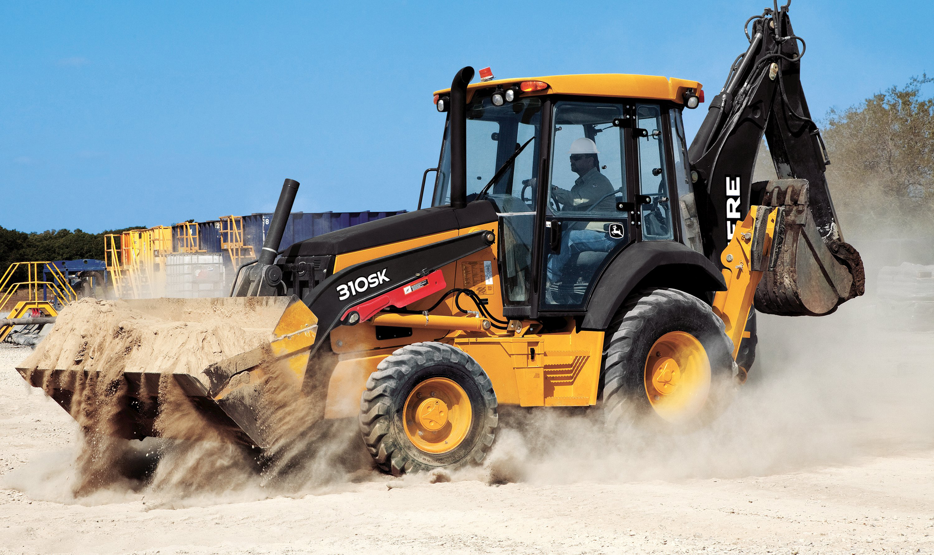 In addition to backhoes that accumulate high hours, those that work in dry, dusty environments need the air filter cleaned and changed more often than regular recommended maintenance intervals.
