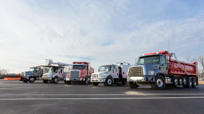 Freightliner Trucks added several severe-duty product options including the Allison 4700 Rugged Duty Series (RDS) automatic transmission, LifeGuard RollTek seats, improved routing and clipping, LED headlights in the M2 106 and M2 112 and Bendix Tire Pressure Monitoring.