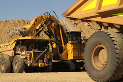 Cat 793 F Autonomous Trucks At Loading Face