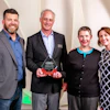 Jeff Schwarz, President of JCI, and Avril Watt, Human Resources Manager, receiving the 2017 Business of the Year Award from the Springfield Chamber of Commerce
