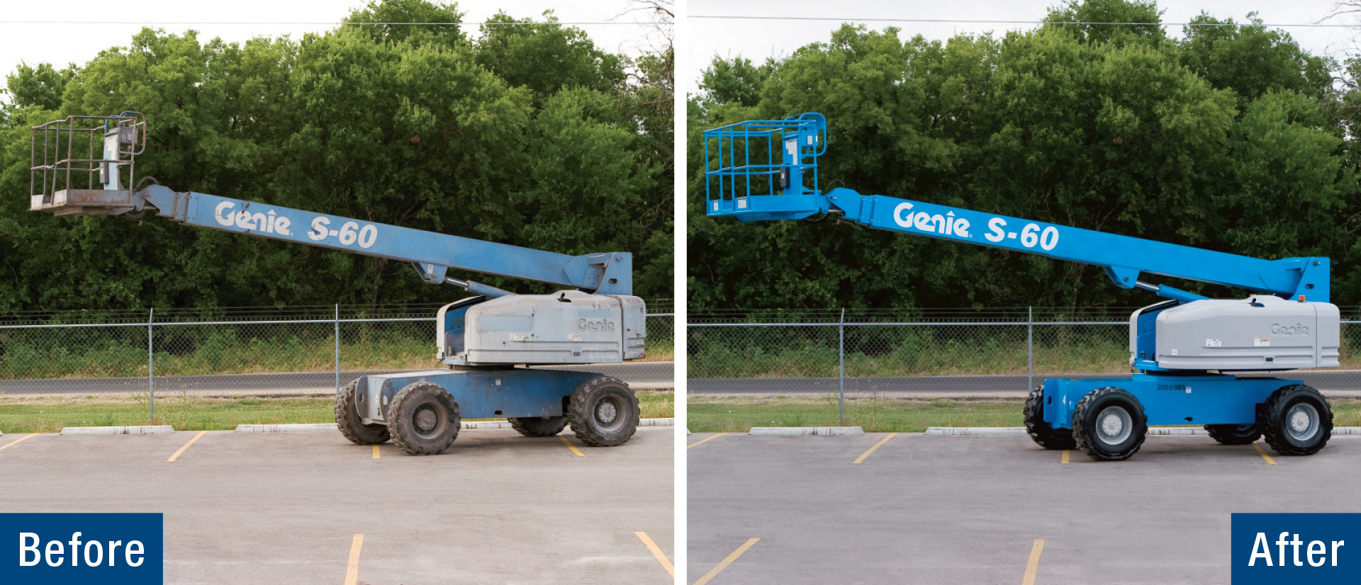 Genie Fleet Reconditiong Services Before After