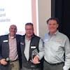 From left to right: LATICRETE SUPERCAP President Doug Metchick, Allegheny Contract’s Vice President, Chris Hand and LATICRETE Chairman and Chief Executive Officer David Rothberg .