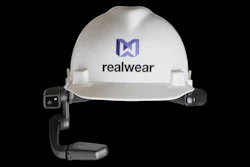 RealWear’s AR wearable device. Helmet not included.