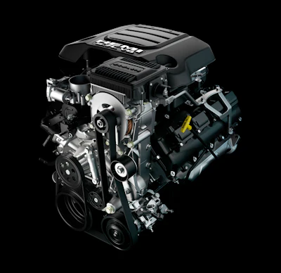 The eTorque mild hybrid system replaces the traditional alternator on the engine with a belt-driven motor generator unit that performs several functions. The motor generator unit works with a 48-volt battery pack to enable quick and seamless start/stop function, short-duration torque addition to the engine crankshaft in certain driving situations and brake energy regeneration, which improves responsiveness and efficiency.