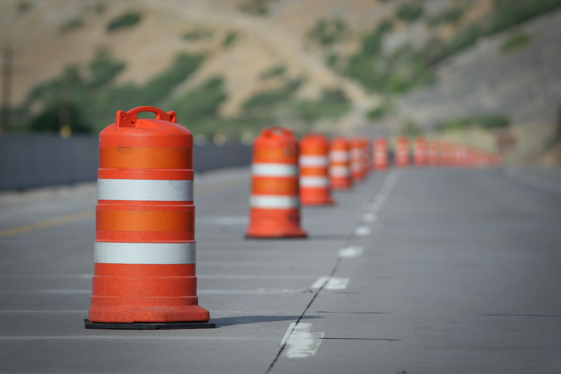 Road Construction Barrels