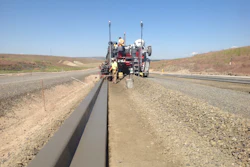 Using the Wirtgen curb and gutter machine with Trimble PCS900 paving control system and a SPS930 universal total station helped Wm. Winkler's team cut about two weeks off a two-month WDOT project.