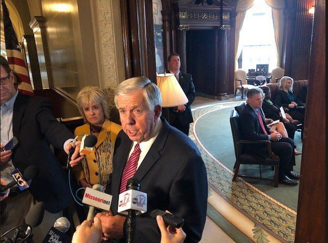 Gov. Mike Parson took over when Gov. Eric Greitens abruptly resigned after just 17 months in office in exchange for St. Louis Circuit Attorney Kim Gardner dropping a felony charge against him.