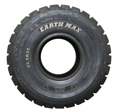 The first Earthmax tire cured