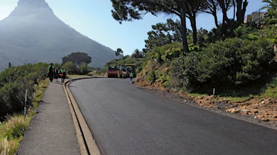After the rehabilitation project, Camps Bay Drive in Cape Town presents itself 4.6 ft. broader and therefore much more secure to accommodate a constantly increasing traffic volume.