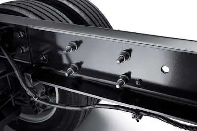 One-piece, straight frame rails have no rivets or brackets on top to interfere with the mounting bodies.