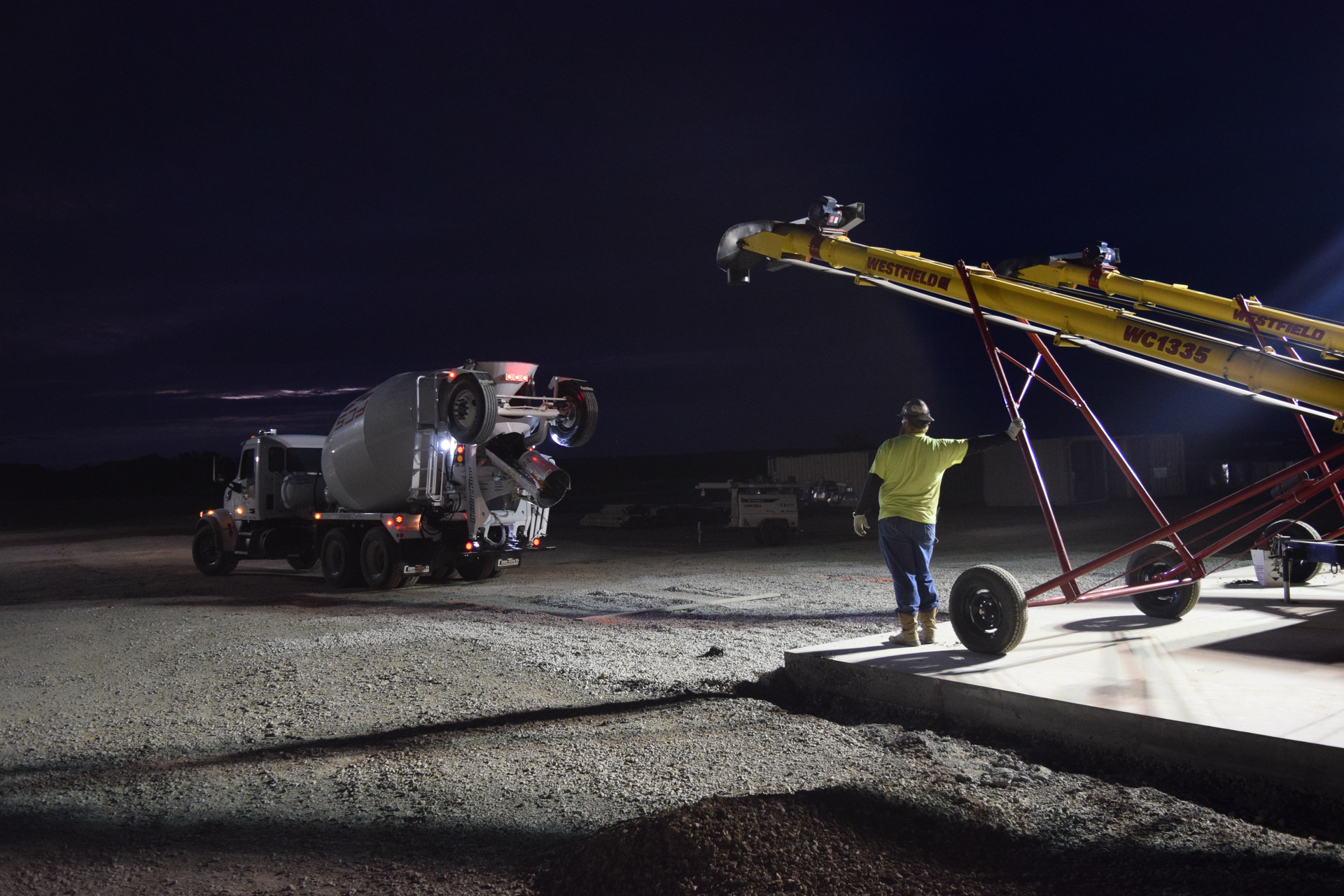 Figure 1: On site steel fiber loading station.
