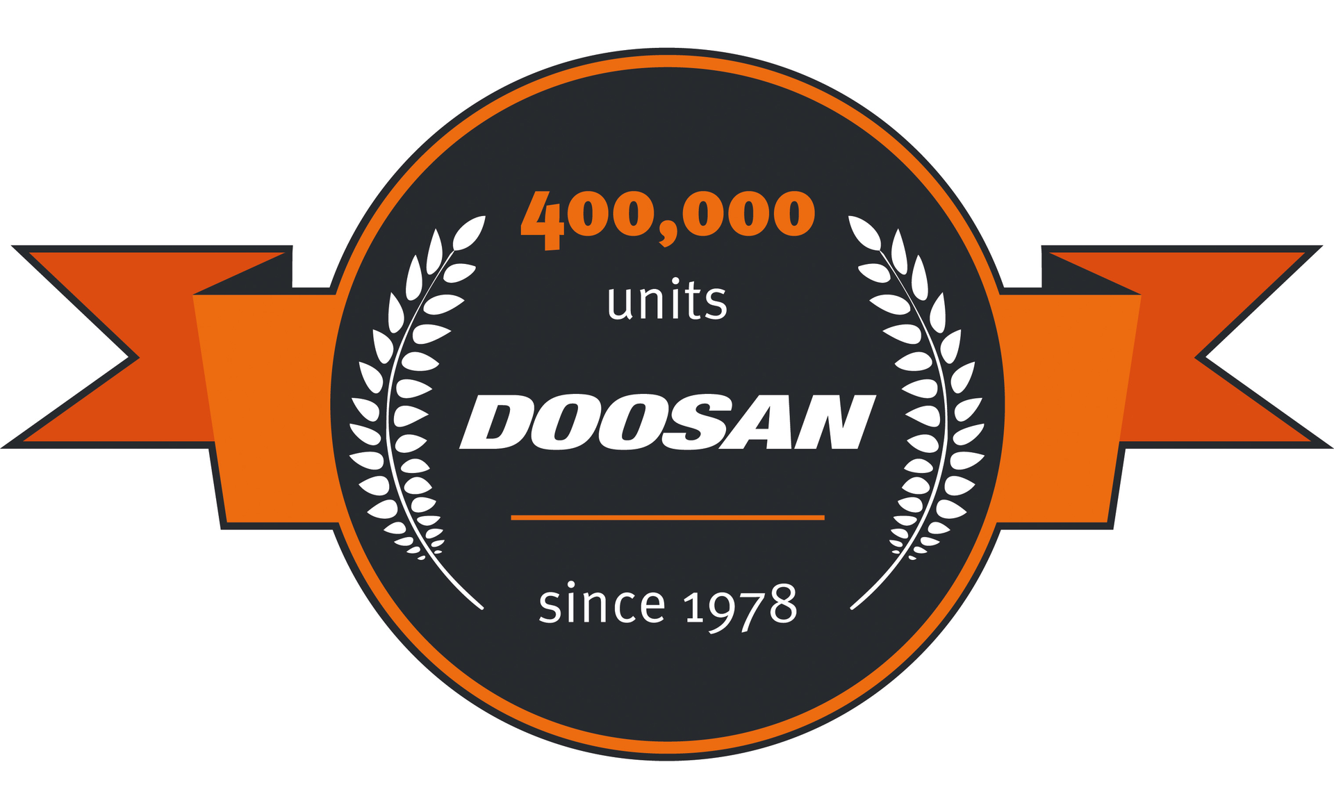 Doosan 400000 Units Logo 2018