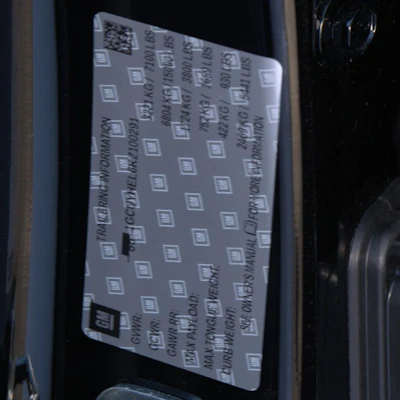 Chevrolet has created a unique trailering label that provides customers with the information they need to calculate the exact capacities of their individual pickup.