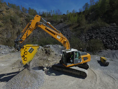 When pairing demolition attachments to excavators, take into consideration the demolition attachment weight, center of gravity and hydraulic flow and pressure requirements.