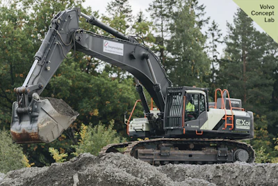 Prototype EX1 dual-powered, cable-connected excavator
