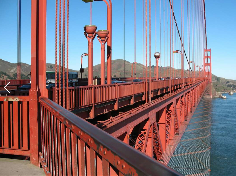Rendering of what the suicide barrier net on the Golden Gate bridge may look like.