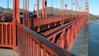 Rendering of what the suicide barrier net on the Golden Gate bridge may look like.