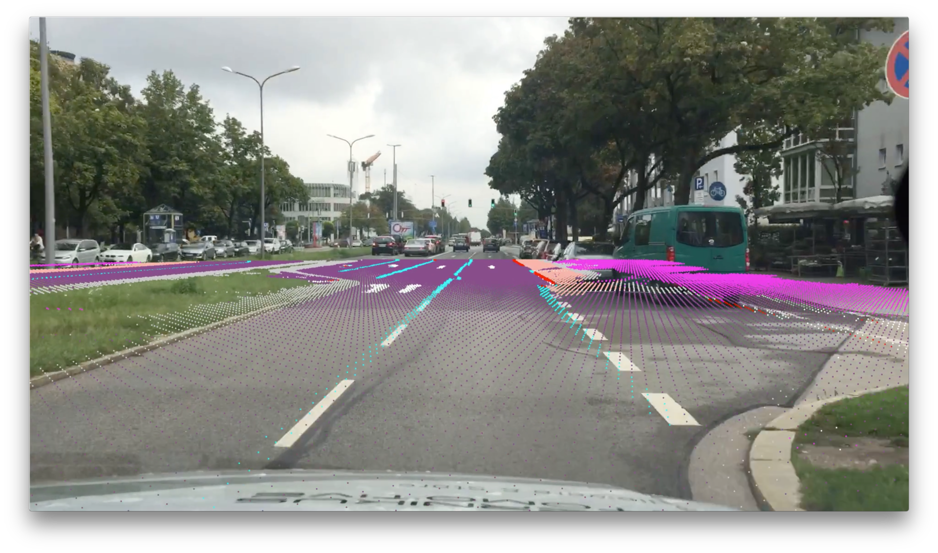 Image shows a map overlay showing how Payver localization technology works.