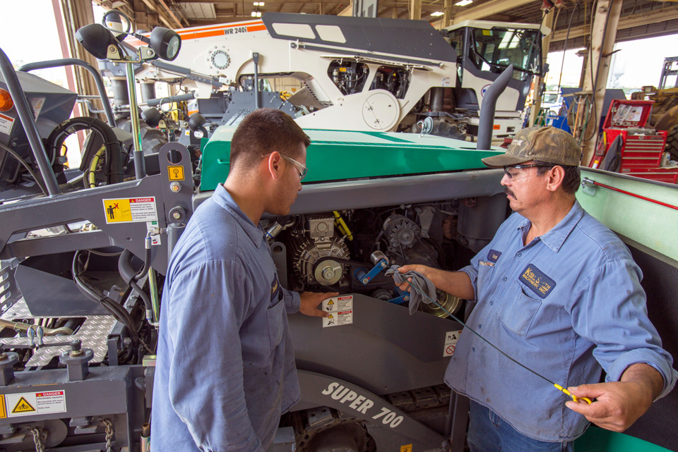 It’s important to take the time to make sure your paver is in prime operating condition and your paver operators are the key to this. They know how the machine performs each day and will be paramount to understanding when something isn’t right. This is why they should be the ones to perform the daily maintenance checks on the machine.