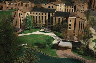 Rooftop solar panels will help increase energy efficiency at the University of Colorado Boulder’s newest residence hall, Williams Village East, designed by KWK Architects for LEED Platinum certification. Construction of Williams Village East is expected to be completed by fall 2019.