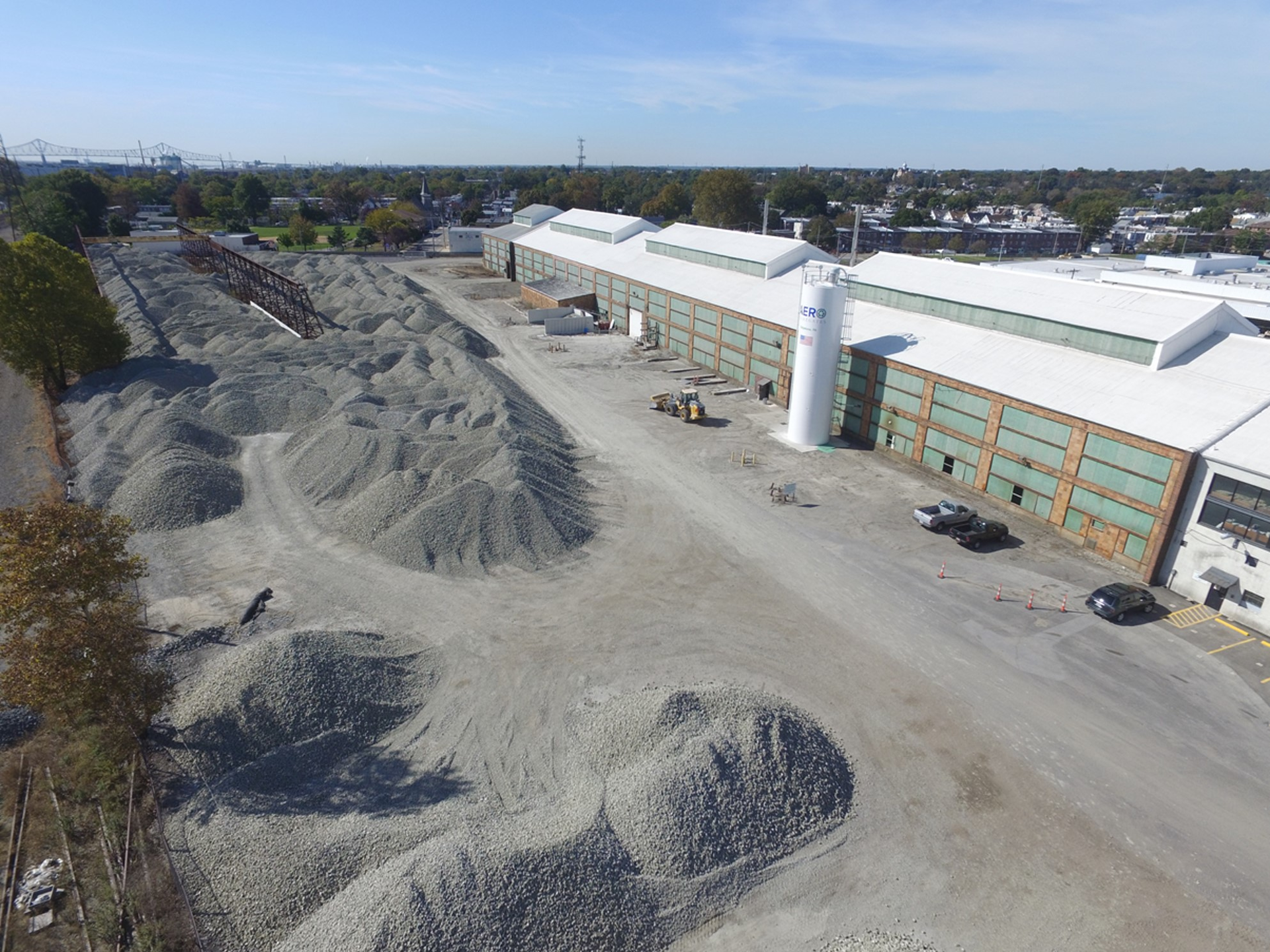 Aeriel view of AeroAggregates U.S. plant.